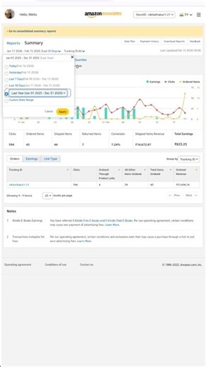 January–February Amazon Affiliate Earrings Earnings 💰 | Amazon Associates Income Proof 2026
