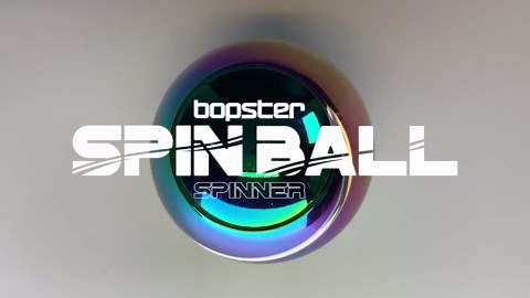 bopster Metal Spin Ball Fidget Hand Spinner | Premium Desk Toy for Kids, Teens & Adults | Stress & Anxiety Relief | Autism, ADHD, ADD | Ideal Christmas Stocking Filler | Blue