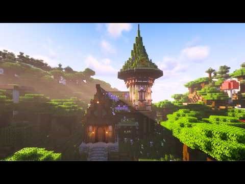 Minecraft Building Tutorial: Fantasy Wizard Tower House (Step-by-Step Build)