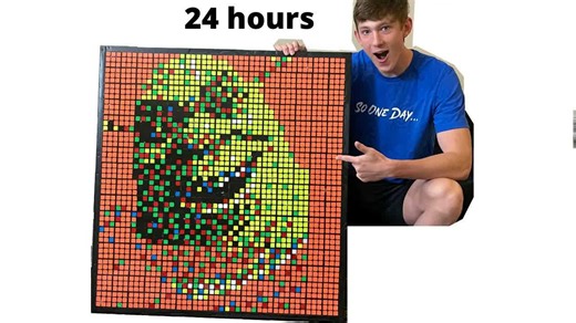Building Shrek using hundreds of Rubik’s cubes