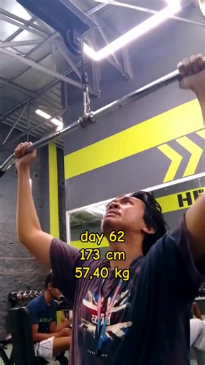 day 62 latihan punggung dan biceps sampai failure #gym #ectomorph #tbc