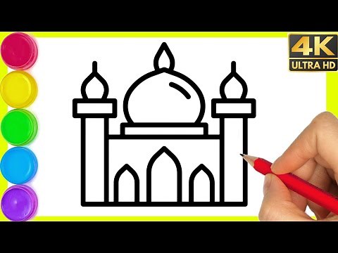 How to draw Taj Mahal easy step by step drawing / Easy way tajmahal drawing step by step in easy way