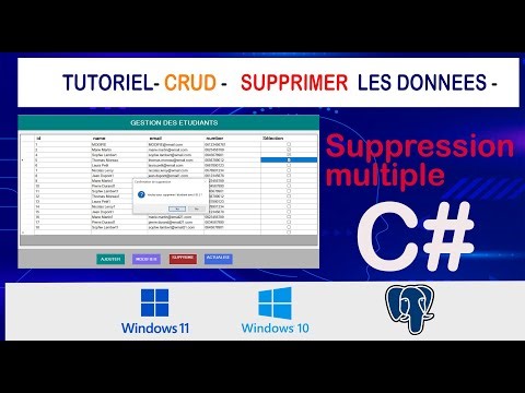 4 - C# CRUD - SUPPRIMER des Étudiants SANS RISQUE ! (DELETE Sécurisé PostgreSQL