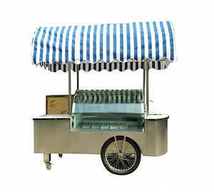 [Hot Item] Gelato Cart / Ice Cream Trolley Display Showcase / Italian Gelati Cars Freezers with Wheels for Sale