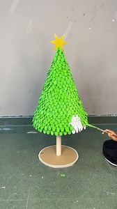 1.7M views · 7K reactions | Plastic Spoons DIY Christmas Tree #reels #papertree #christmas2025 | Deep's CRAFT | Facebook