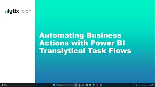 WEBINAR - Automating business actions with Power BI translytical task flows