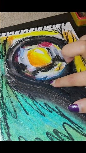 Abstract Drawing with Oil Pastels | Inner Light Concept