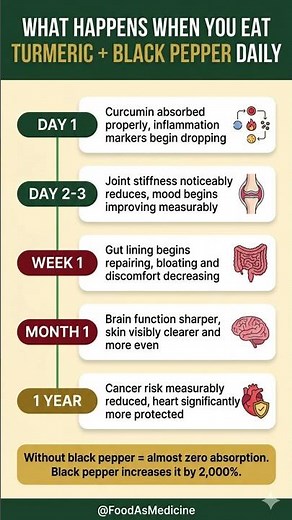 Take Turmeric and Black Pepper Every Day This Is What Happens 🌿