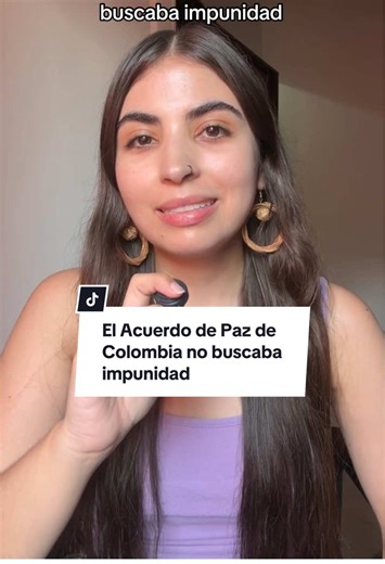 El Acuerdo de Paz en Colombia no se firmó para garantizar impunidad, aunque así te lo quieran hacer creer. Se firmó porque, después de décadas de conflicto, reducir la justicia únicamente a la cárcel no iba a permitirle al país saber qué pasó. Hablemos de eso 🤍 #AcuerdodePaz #Colombia #conflictoarmado #victimas #derechoshumanos