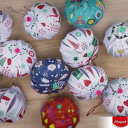 Fabriquer des boules de Noël – Décoration du sapin - DIY Maped