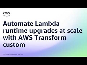 Automate Lambda runtime upgrades at scale with AWS Transform custom | Amazon Web Services