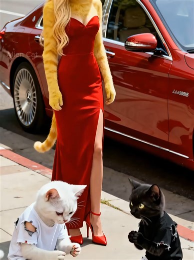 The female yellow cat regrets choosing the wrong person.#catstory #aicat #catsoftiktok #videoviral #fyp