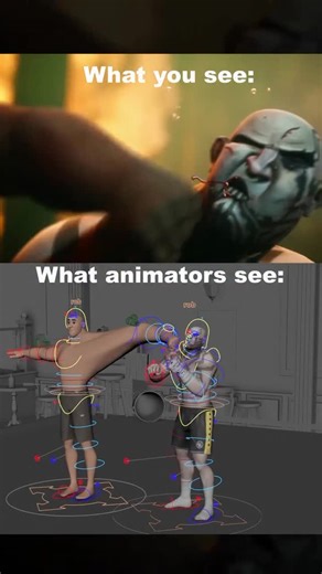 3D Animation Studio on Instagram: "🔥 Two perspectives, one shot Top: the final render — emotion and storytelling. Bottom: the full shot — poses, weight, and acting. This is how a scene is built in animation: first the body speaks, then the camera follows. . . 🤍 Follow @3droyals for more 🤍 . . #viewportvsrender #3danimation #characteranimation #maya3d #unrealengine behindthescenes animationreel cgartist artofanimation process"