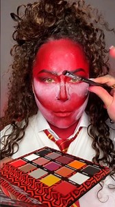 Turning Into “Anger” From @p‪@pixar‬#insideout2 #makeuptutorial #makeuptransformation