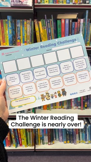 Looking for a fun, free, and engaging activity this half term? Theres still time to join this year’s Winter Reading Challenge! 🥳 Get down to your local library and enjoy a fun mix of creative and book-based activities to get your children reading this half term! Challenge ends 22 February. More info in the link in our bio 🔗 #WinterReadingChallenge #EssexKids #HalfTerm | Essex Library Service
