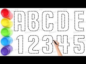 Learn ABCDE12345 - Kids Tracing & Coloring Fun