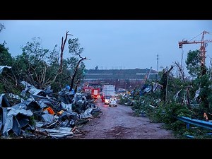 Live: Explore the tornado-hit site in Wuhan, C China