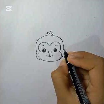 How to draw an easy monkey - step by step #drawingforkids