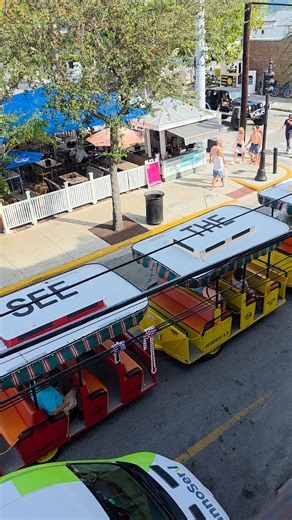 Watching the Conch Train roll by from the Bull & Whistle balcony. They're getting the tour. I'm getting the view. And honestly? I think I win. 💙 📍 Bull & Whistle Bar, Key West #BullAndWhistle #KeyWest #DuvalStreet #ConchTrain #BalconyViews #KeyWestVibes #FloridaKeys #IslandLife #BestSeatInTheHouse #VisitKeyWest #AskTheKeys | Florida Keys Resorts