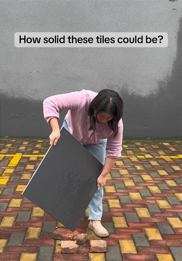 The hardness of these matte and glossy tiles. #qualitytiles #60x120 #60x60 #matttiles #glossytiles