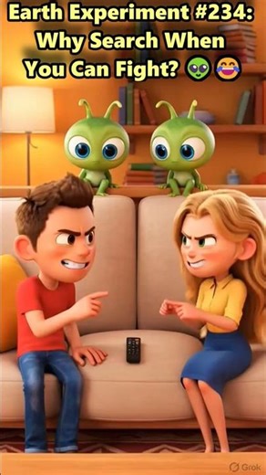 Earth Experiment #234: Why Search When You Can Fight? 👽😂 #relatable