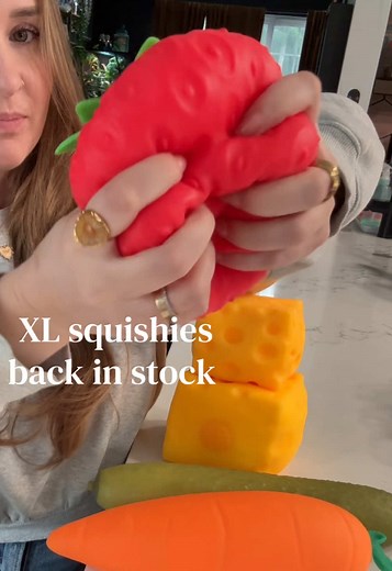 Giant Squishies Restocked on TikTok Shop! 🍓🧀
