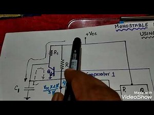 Monostable multivibrator using 555 Timer