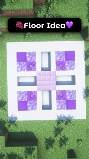 Simple Aesthetic Purple Neon Floor Design Ideas In Minecraft! 💜🍇