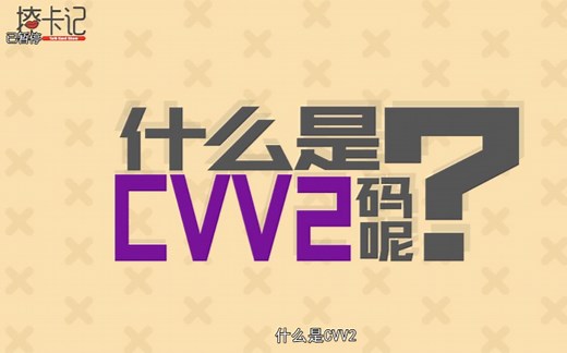 卡片常识-信用卡的第二密码 CVV2码