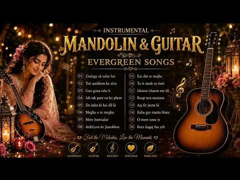 Bollywood Instrumental 🎶 | Mandolin & Guitar Melodies | Old Hindi Songs | Relaxing Romantic Music