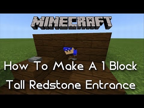 How To Make A 1 Block Tall Redstone Door | Minecraft Redstone Tutorial