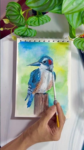 Beautiful Bird Watercolor Painting 🎨 | Relaxing Art Process #art #painting #drawing