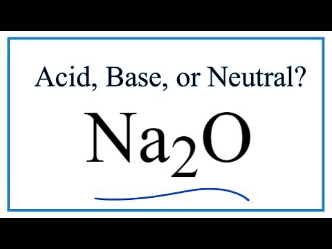 Is Na2O acidic, basic, or neutral?