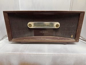 Philco Tube Radio Twin Speaker Vintage AM Phono Input Wood Case | eBay