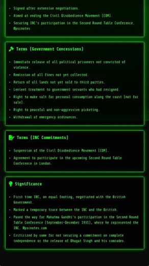 Gandhi-Irwin Pact 1931: Terms, significance, and INC's agreement to participate