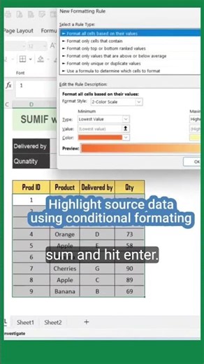 Excel Multiple Criteria Calculation 😱 | SUMPRODUCT vs SUMIF & Conditional Formatting 🔥 #shorts