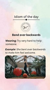 50K views · 805 reactions | The idiom of the day is - Bend over backwards. #idioms #idiomsinenglish #idiomsandphrases #idiomoftheday #englishidioms #vocabulary #dailyuseenglish #dailyuseenglishwords #learnenglish | English by Siddharth | Facebook
