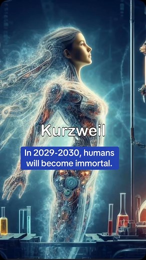 In 2029-2030, humans will become immortal. In this visionary exploration, Ray Kurzweil reveals a future where immortality becomes achievable through the fusion of AI and biotechnology. By 2030, revolutionary advancements such as AI-driven digital simulations promise to revive the dead and enhance human intelligence millions of times over with brain chips like Neuralink. A glimpse into a sprawling futuristic city showcases the synergy between advanced technology and urban life, while a high-tech 