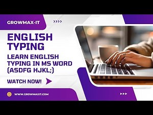 Learn English Typing in MS Word (asdfghjkl;) | Typing Basics Tutorial | BCOM3 | GrowMax-IT