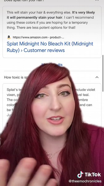 Elder Emo Scene Hair Transformation using Manic Panic and Splat Hair Dye