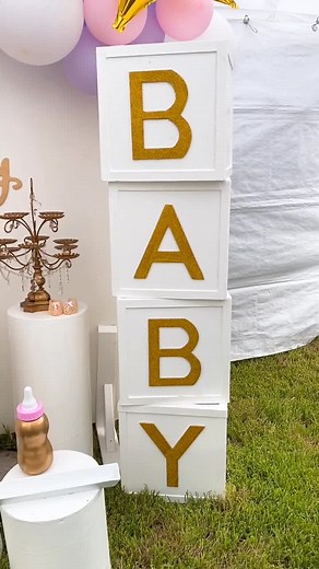 Gender Reveal Baby Cube Box Decoration Tutorial