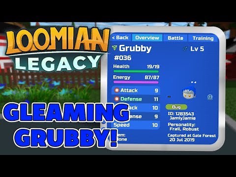 CATCHING AN ALPHA GLEAMING GRUBBY! - Loomian Legacy