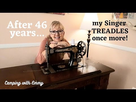 After more than 46 years, my vintage 1903 Singer Treadle sewing machine Treadles once more!
