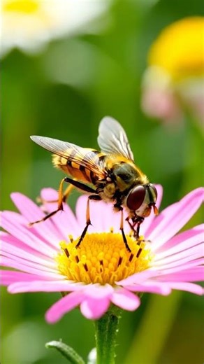 The Master of Disguise! 🥸 Hoverfly! #shorts #fly #bee | Insect World