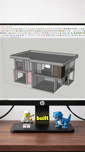 Exterior design and 3D visualization for two-story house by MHC Studio. #architecture #usa