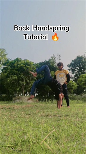 Back Handspring Tutorial Esay Step 🔥 || #support #flip #tutorial #youtube