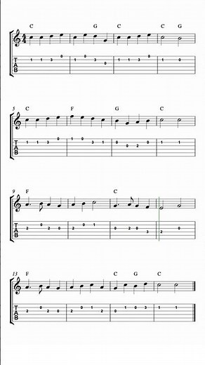 Learn Yankee Doodle on Guitar - Simple Beginner Tabs!