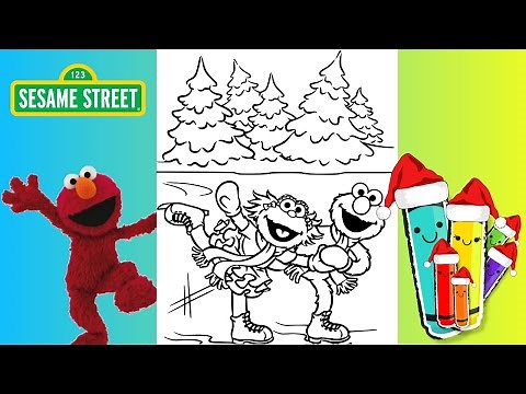 Color Elmo And Abby From Sesame Street For Christmas! Fun Coloring Pages For Kids.