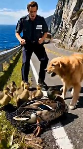 1.6M views · 13K reactions | Golden Retriever Rescue Ducklings with help of Bus Driver #dog #goldenretriever #animalrescue | EquityStories | Facebook