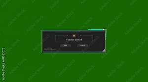 HUD Futuristic Interface Window - Confirmation Message Template, Warning Message, Digital Alert, Error HUD Hi-Tech Technology, System Failure Text and Sign Display on Greenscreen Background